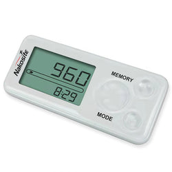 NAKOSITE PEDI2433-NVW Meilleur Podometre marche non connecté pour femme homme enfant. Compteur De Pas, Distance, Calories, Clip, Lanière, Pas De Bluetooth