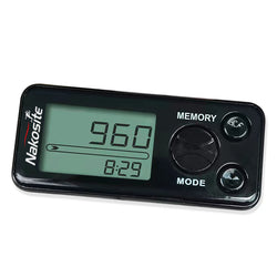 NAKOSITE PEDI2433-NVB Genauer Schrittzähler ohne app und handy für kinder damen herren mit Uhr Kalorienzähler und Clip