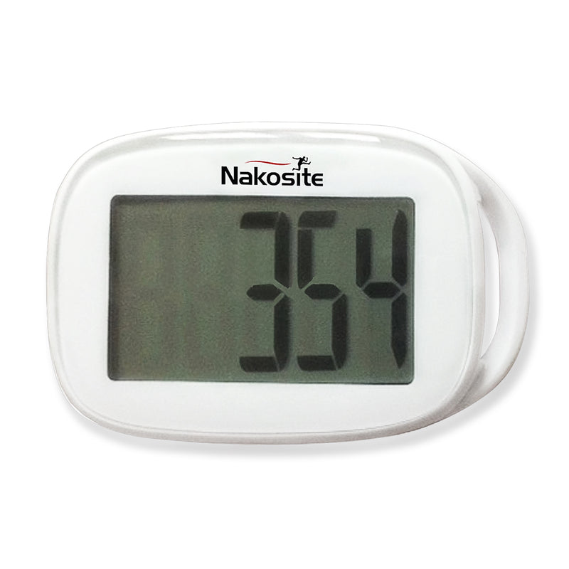 NAKOSITE Best Walking 3D Simple Pedometer with Strap. Accurate Step Counter ONLY. PREMIUM